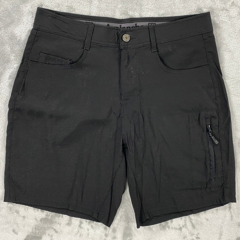 Avalanche Outdoor Hiking Lightweight Trail Shorts Men's 32 Black Cargo Pocket